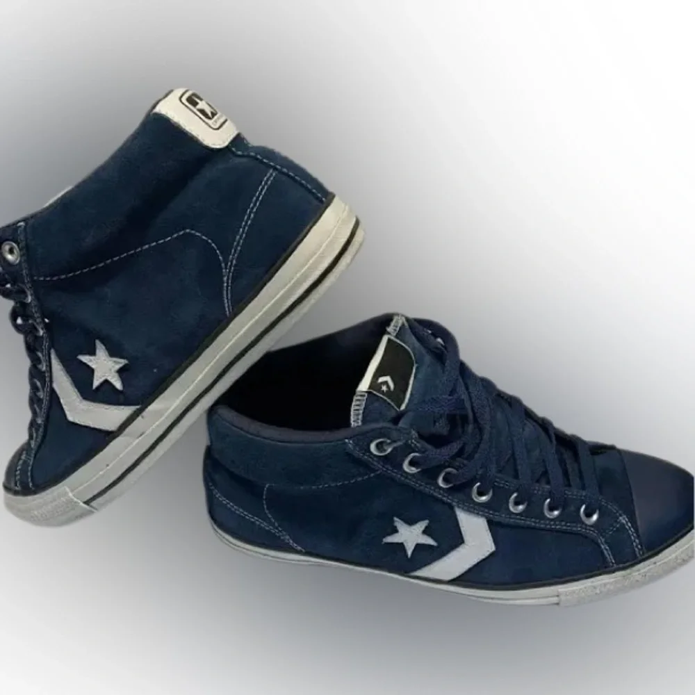 Converse All Star Kenny Anderson Mens Blue/White Mid Top Shoes Lace Up Size 11